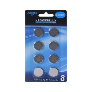 Powerful CR2025 Battery 8-Pack