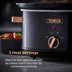 Tower Infinity 6.5L Black & Rose Gold Slow Cooker