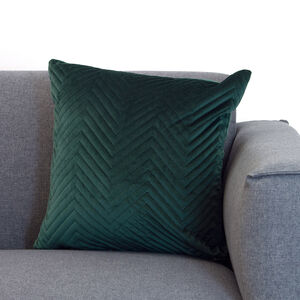 Triangle Stitch Cushion 45x45cm - Green