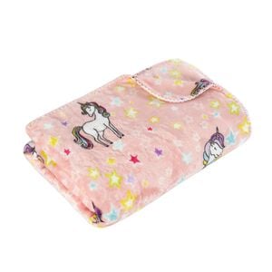 Groovy Unicorn Throw 120cm x 150cm - Pink