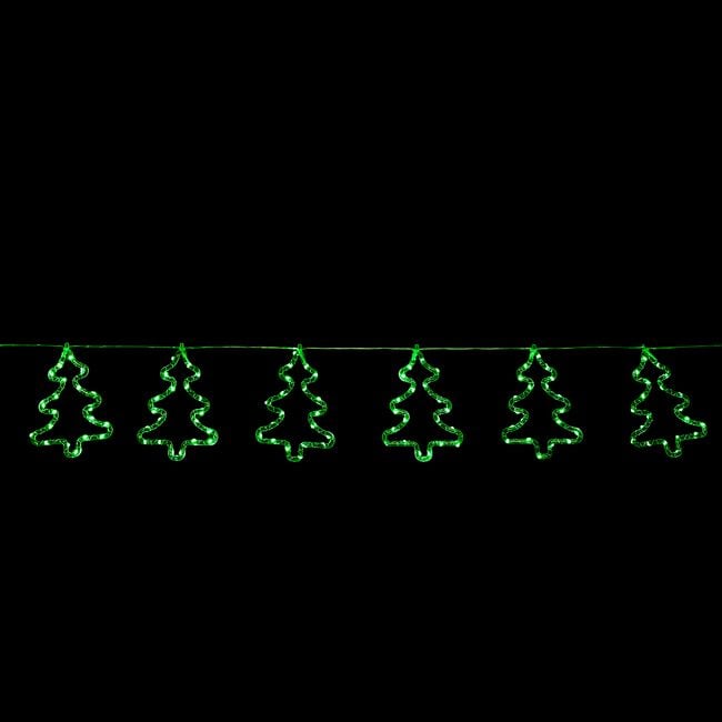 10 Green Christmas Tree Curtain Lights