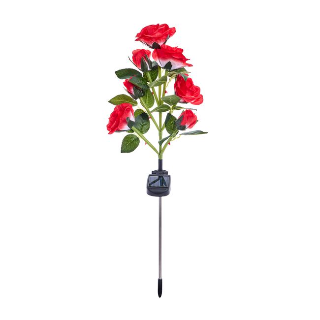 Red Rose Solar Garden Stake Light