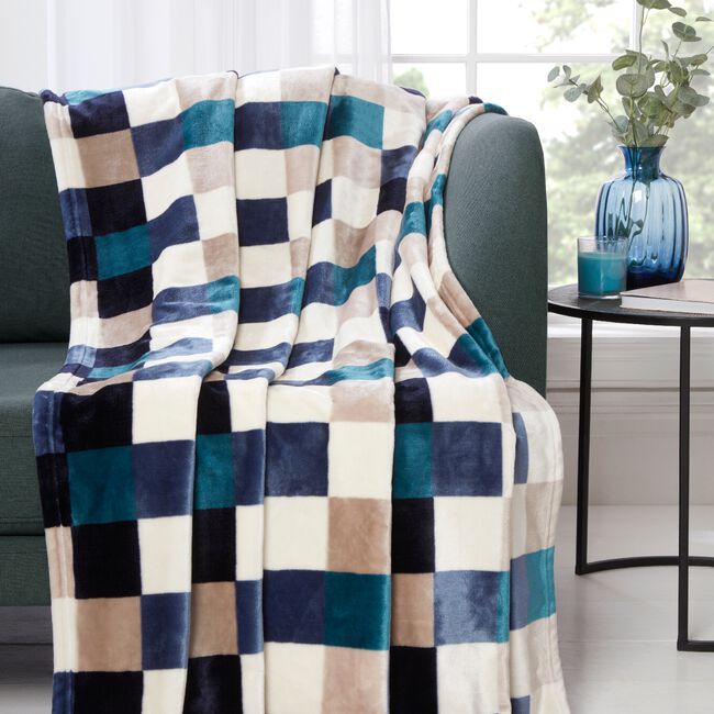 Ruane Blocks Velvet Throw 150 x 200cm 