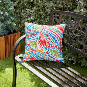 Tropical Print Outdoor Cushion 45cm x 45 - Multi