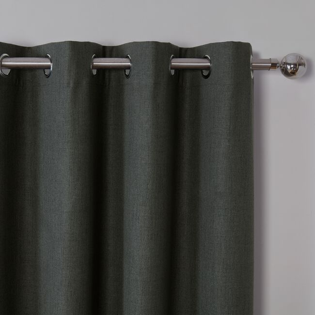 HACKNEY BLACKOUT CHARCOAL 135x240cm Curtain Panel 
