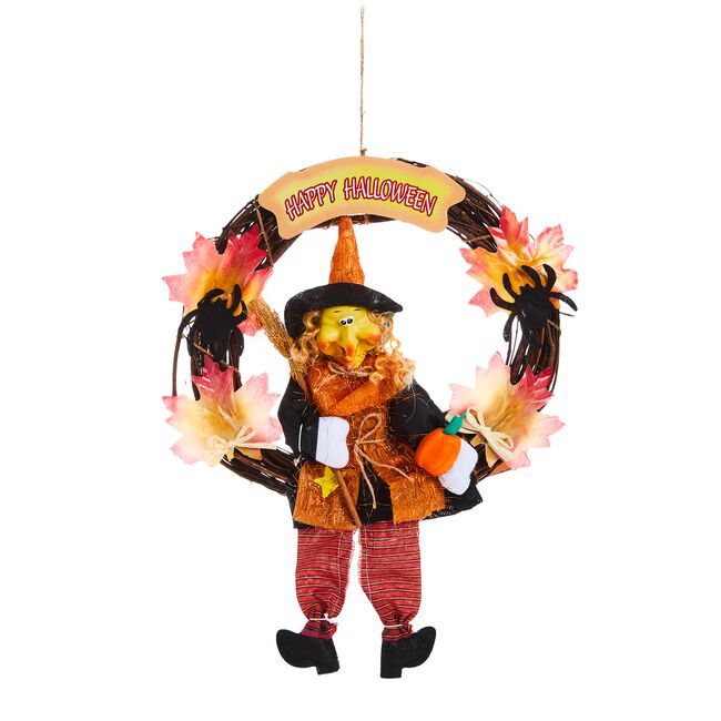 Halloween 41cm Witch Wreath