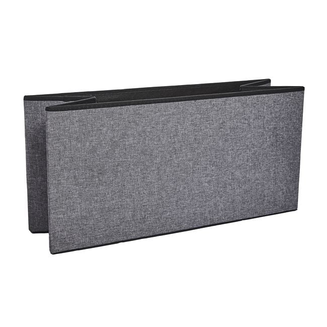 LARGE FOLDING GREY STORAGE Ottoman