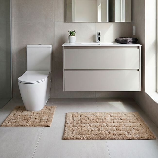 COTTON BRICK MOCHA 50x80 Bath Mat