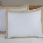 Linen Border 600TC Oxford Pillowcase Pair