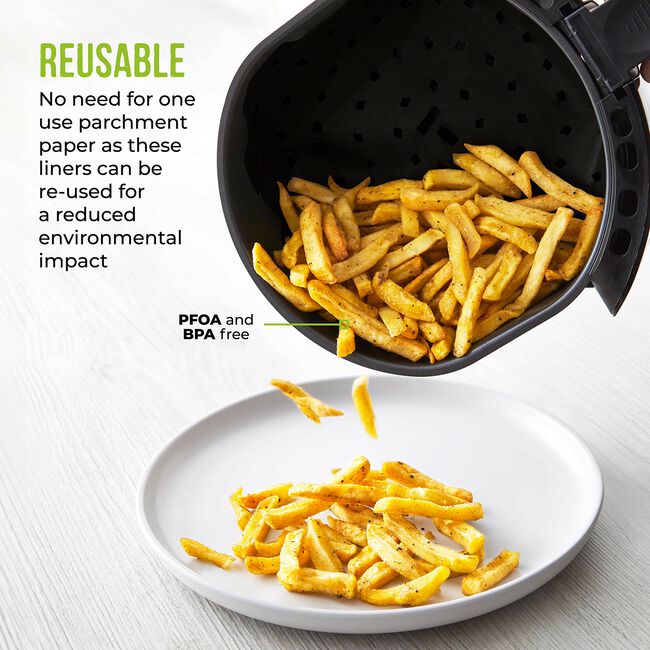 Tower Black 2 Pack Air Fryer Liners