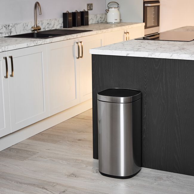 40L Newport Push Bin - Stainless Steel