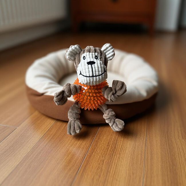 Monkey Plush Dog Toy