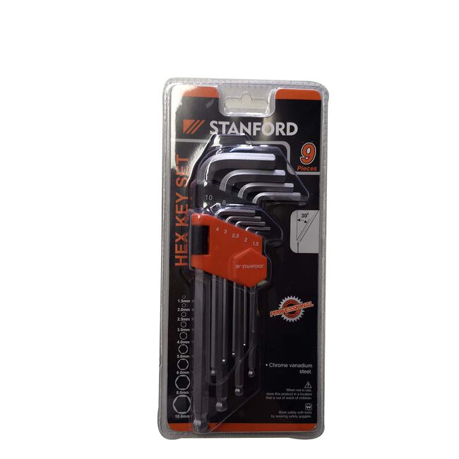 9PC Ball Point Hex Allen Key Set