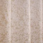 BRUSHED FLORAL IVORY  90x90 Curtain