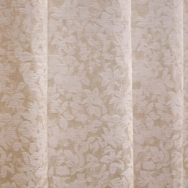 BRUSHED FLORAL IVORY 66x54 Curtain