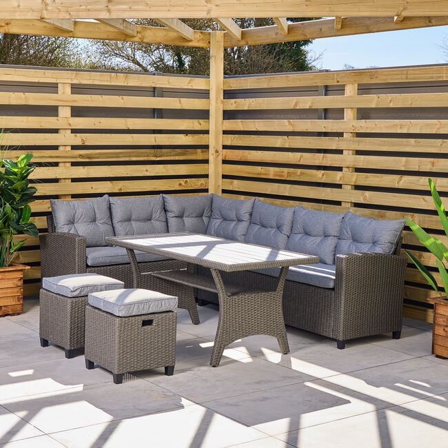 Parma Rattan Corner Sofa Set