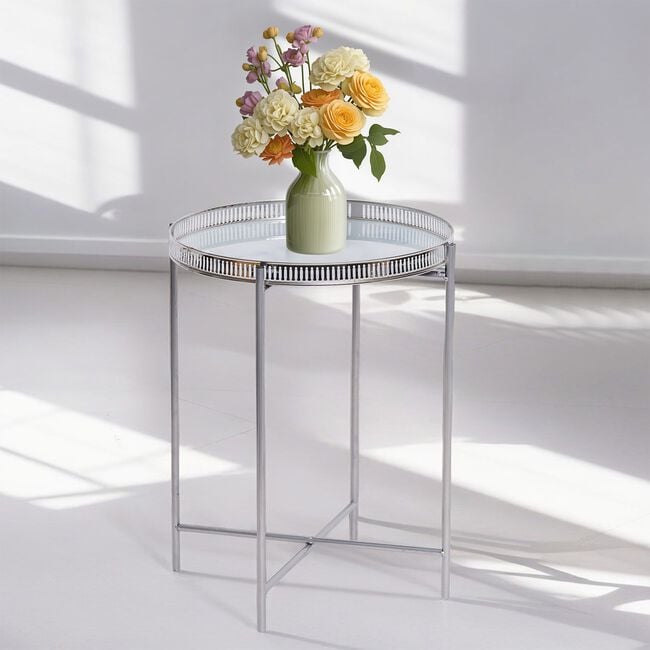 Forma Metal Silver Side Table