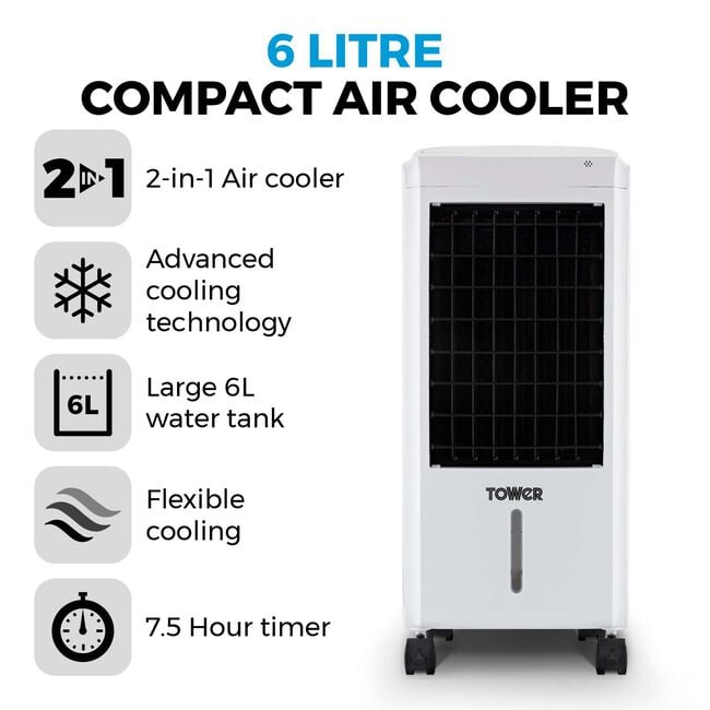 Tower 6L Compact Air Cooler