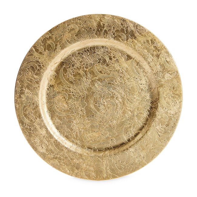 PATTERNED Gold Charger Plate