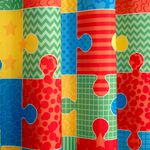 BLACKOUT & THERMAL PUZZLE MULTI 90x90 Curtain