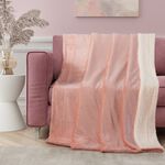 NICOLE DAY MINK SHERPA DUSTY PINK 130x170cm Throw