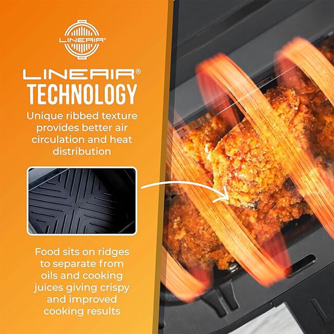 Tower Black Square Foldable Air Fryer Trays - 2pk