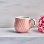 Mason Cash Embossed Honeycomb Pink Mug