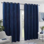 TRIANGLE STITCH NAVY 66X54 Curtain