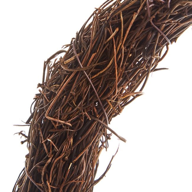 White Floral Wicker Wreath