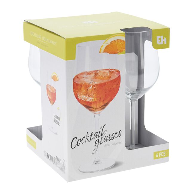 Excellent Houseware 600ml Cocktail Glasses