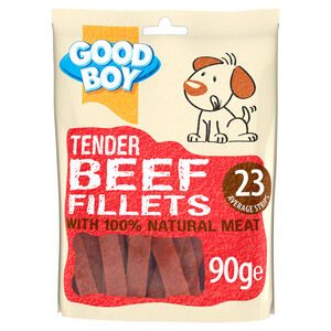 Good Boy Tender Beef Fillets 90g