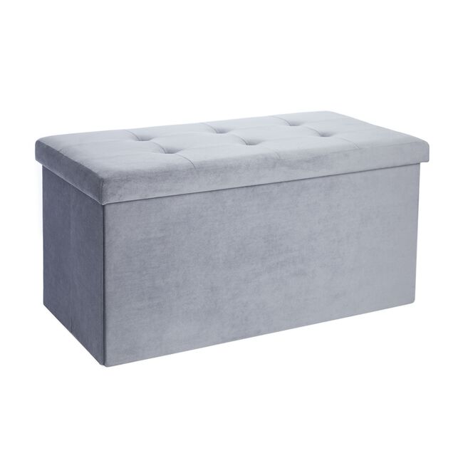 Charcoal Storage Bench Ottoman