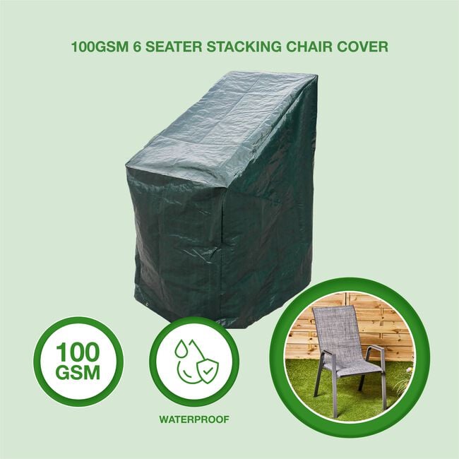 100GSM 6 Seater Stacking Chair Cover 