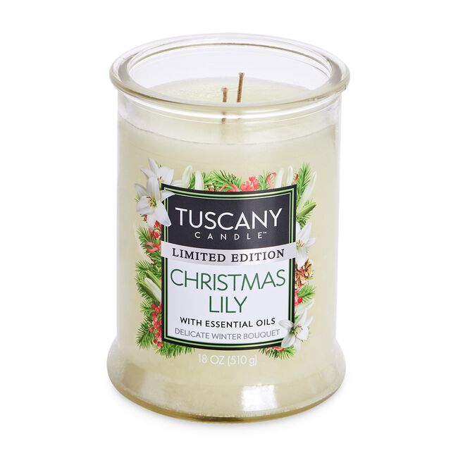 Tuscany Single Pour Candle in Christmas Lily 18oz
