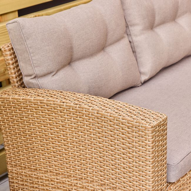 Genoa Rattan Corner Sofa Set