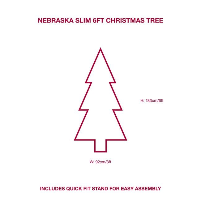 Nebraska 6ft Slim Christmas Tree