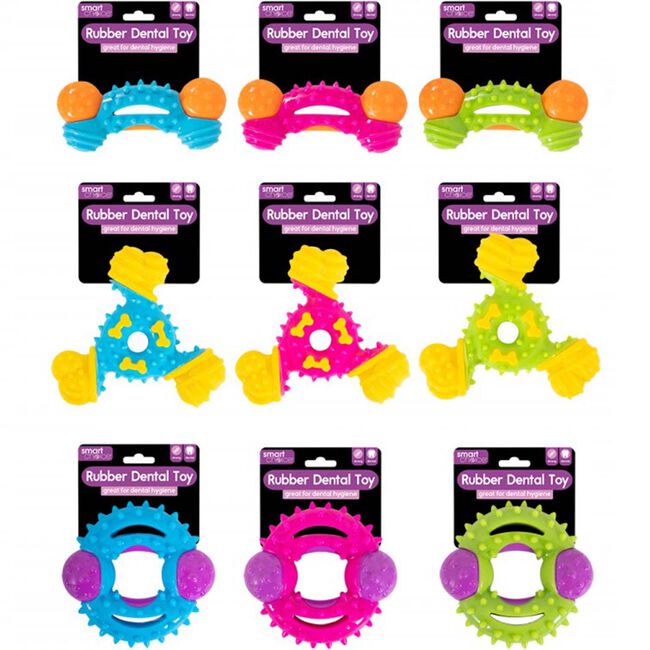 Dental Dog Toys - 3 Colours