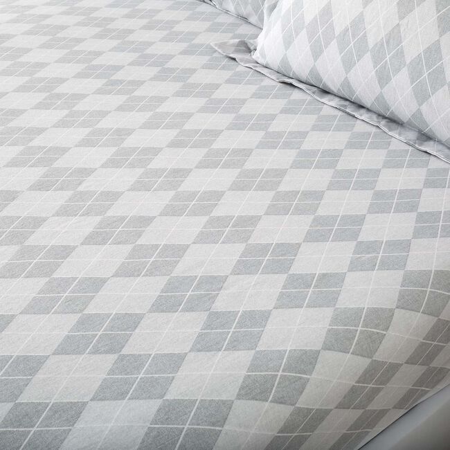 BRUSHED COTTON ARGYLE King Fitted Sheet 