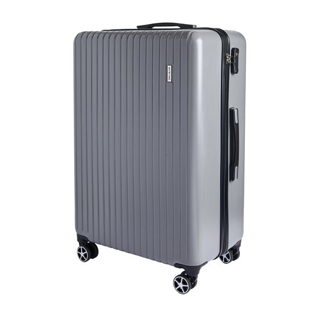 Large Lightweight Hardshell Luggage - Silver Grey