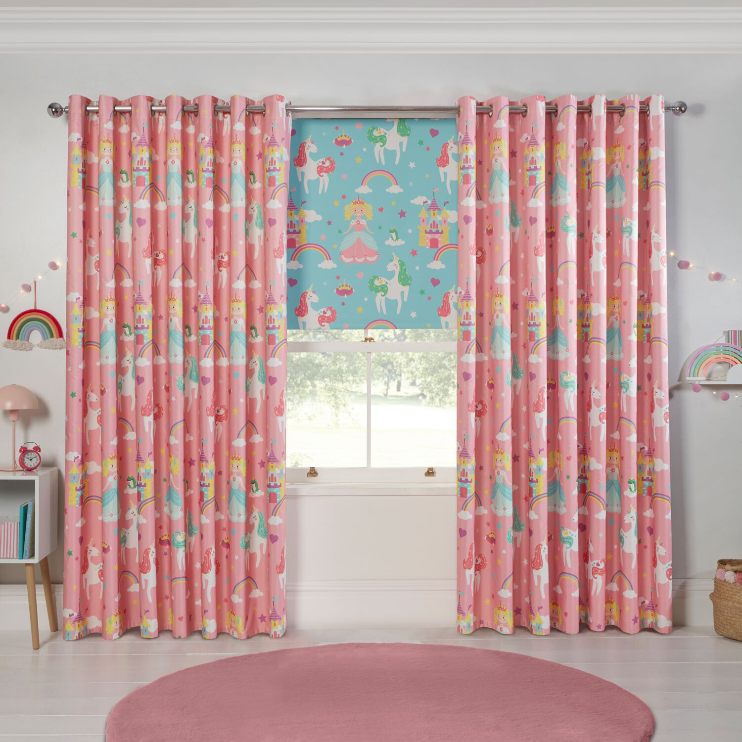 Nightshade Kids Rainbow Kingdom Blackout Curtains Home Store + More
