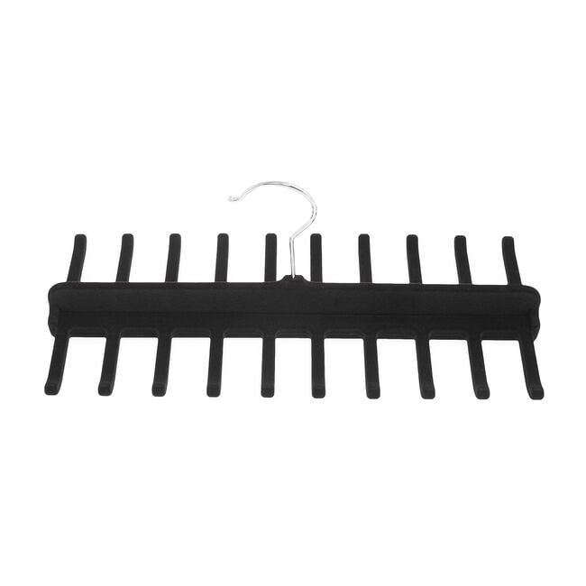 Skinny Velvet Black Tie & Belt Hanger