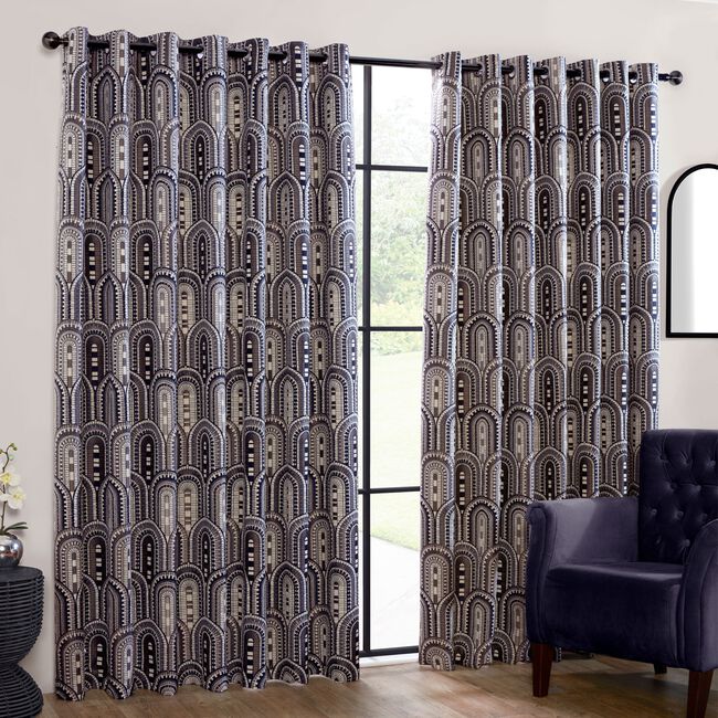 BLACKOUT & THERMAL KENNEDY PEWTER 66x72 Curtain
