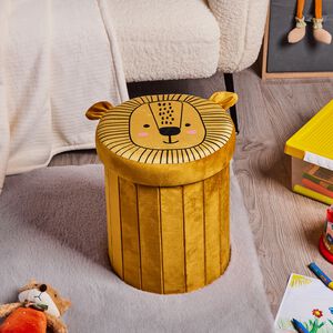 Lion Folding Ottoman - Yellow