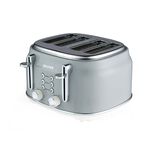 SALTER RETRO GREY CURVED BODY 4 Slice Toaster