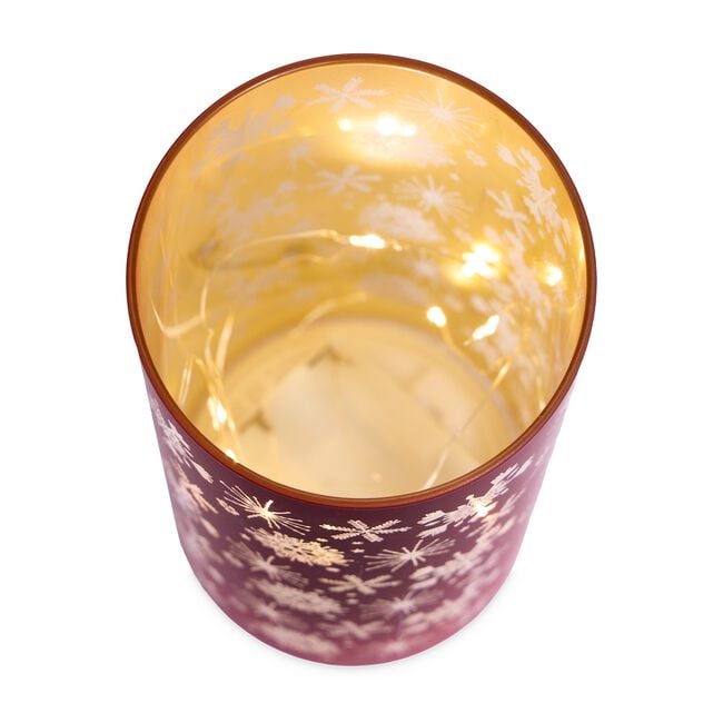 Cashel Living LED Snowflake Red Large Cylinder