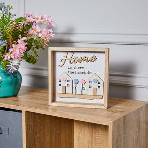 Home Is Where The Heart Is Wooden Framed Plague