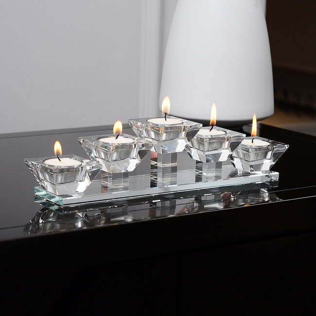 Cashel Living Crystal 5 Tealight Holders