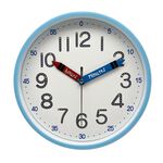 CHILDRENS WALL CLOCK Blue 20cm