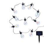 10 Filament Bulb Solar String Lights - Multicolour