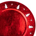 CHRISTMAS TREE Luxe Red Charger Plate